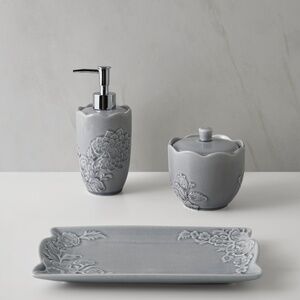 Decor Studio Hannah-Denim 3-Pc. Bath Accessory Set - Blue